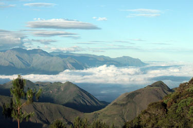 The view from property just west of the continental divide an hour south of Cuenca.