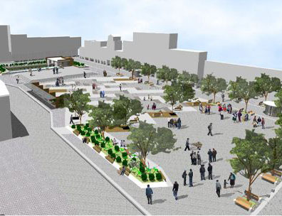 The previous redesign of San Francisco Plaza, developed during the administration of Mayor Paúl Granda.